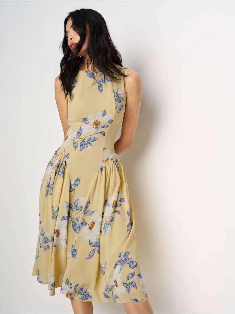 🌼 Reformation “Anelis” Floral Dress – NWT – Yellow / Blue Print - Picture 10 of 13